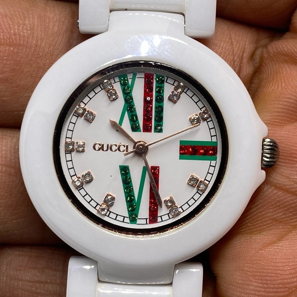 Gucci Accessories Gucci High Tech Ceramics White Band 75 Watch